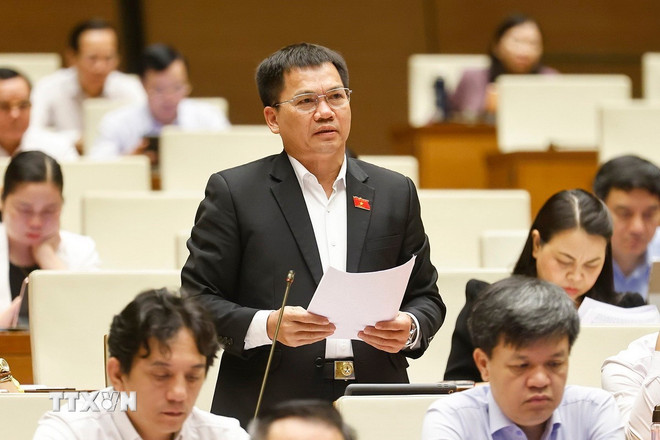 Đại biểu Quốc hội tỉnh Đắk Nông Dương Khắc Mai phát biểu. (Ảnh: Doãn Tấn/TTXVN) ttxvn-duong-khac-mai.jpg
