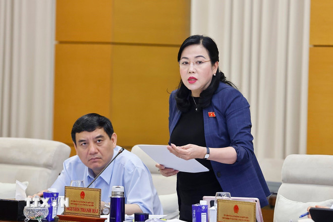 Chủ nhiệm Ủy ban Công tác đại biểu của Quốc hội Nguyễn Thanh Hải trình bày tóm tắt báo cáo thẩm tra. (Ảnh: Doãn Tấn/TTXVN) ttxvn-nguyen-thanh-hai.jpg