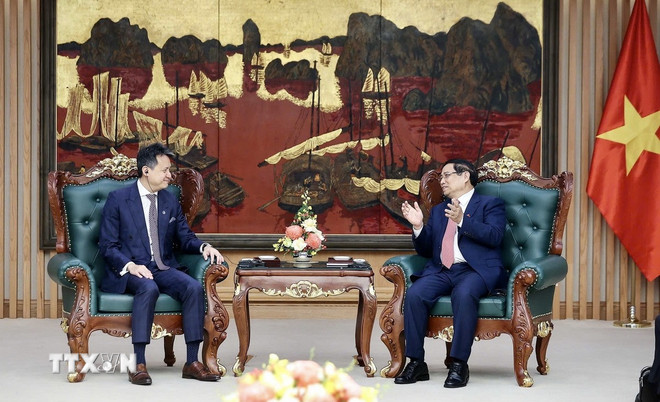 Premierminister Pham Minh Chinh empfing Herrn Daren Tang, Generaldirektor der Weltorganisation für geistiges Eigentum (WIPO). (Foto: Duong Giang/VNA) ttxvn-thu-tuong-wipo-1.jpg