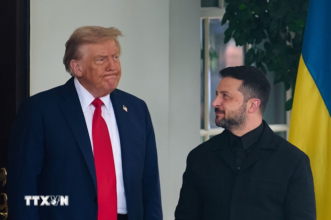 Tổng thống Mỹ và Ukraine thảo luận về việc chấm dứt cuộc xung đột Nga-Ukraine ttxvn-donal-trump-zelensky-1.jpg