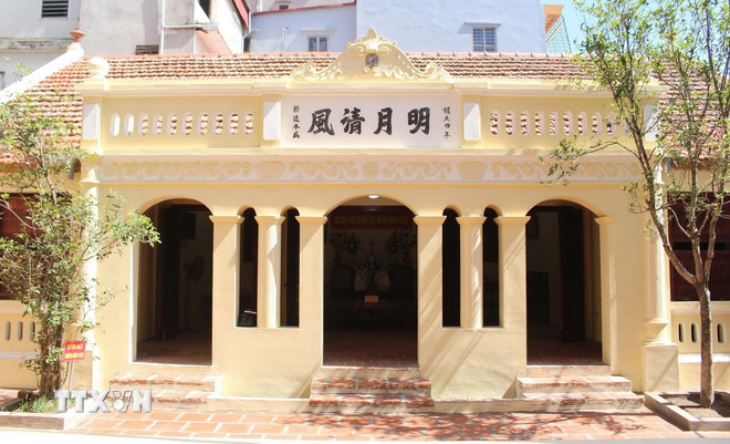 Phía trước Ngôi nhà của cụ Nguyễn Thị An. (Ảnh: Nguyễn Thắng/TTXVN) ttxvn-noi-dau-tien-tai-thu-do-ha-noi-don-bac-ho-3.jpg