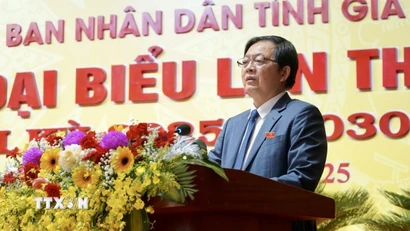 Bí thư Tỉnh ủy Gia Lai Hồ Quốc Dũng. (Ảnh: Sỹ Thắng/TTXVN)