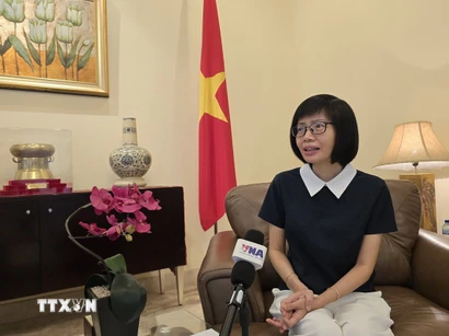 Đại sứ Tôn Thị Ngọc Hương, Trưởng Phái đoàn đại diện thường trực Việt Nam tại ASEAN. (Ảnh: Lê Minh Hưởng/TTXVN)