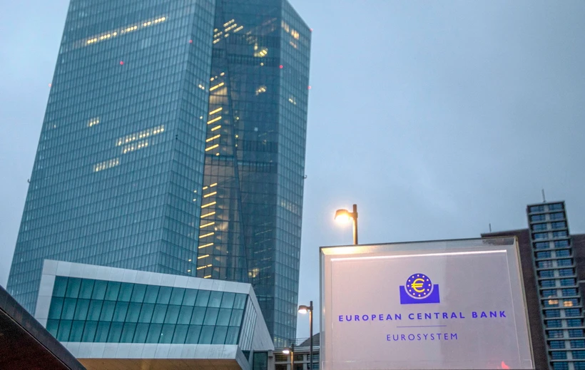 Trụ sở ECB tại Frankfurt am Main, Đức. (Nguồn: AFP/TTXVN) 