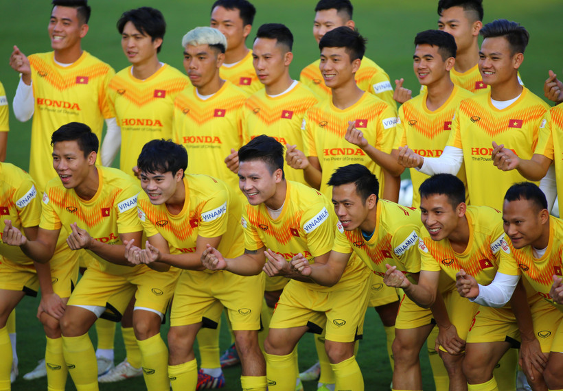 Đội tuyển Việt Nam tập trung chiều 6/12 tại Hà Nội. (Ảnh: Hiển Nguyễn/Vietnam+) 