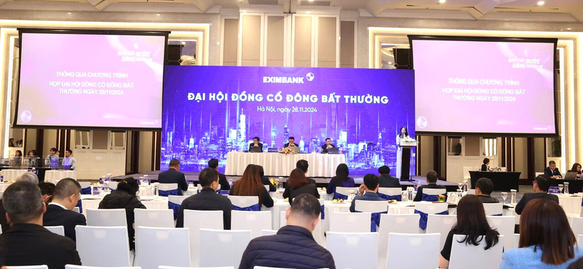 Eximbank tổ chức thành công Đại hội đồng cổ đông bất thường năm 2024 tại Hà Nội. (Ảnh: Vietnam+)