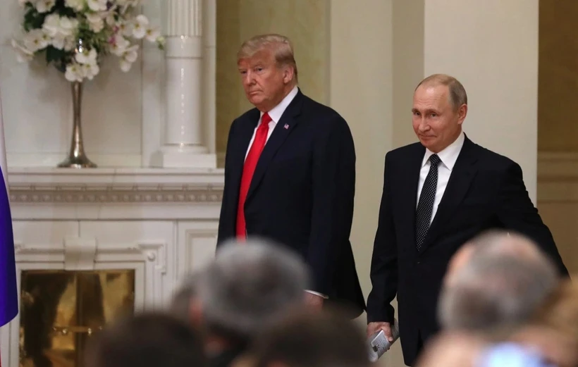 Tổng thống đắc cử Mỹ Donald Trump và Tổng thống Nga Vladimir Putin. (Nguồn: AFP)