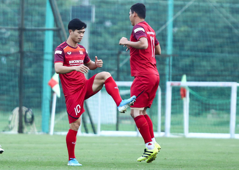 Công Phượng được huấn luyện viên Park Hang-seo xếp đá chính trước Malaysia ở trận đấu tối nay (10/10). (Ảnh: Nguyên An)