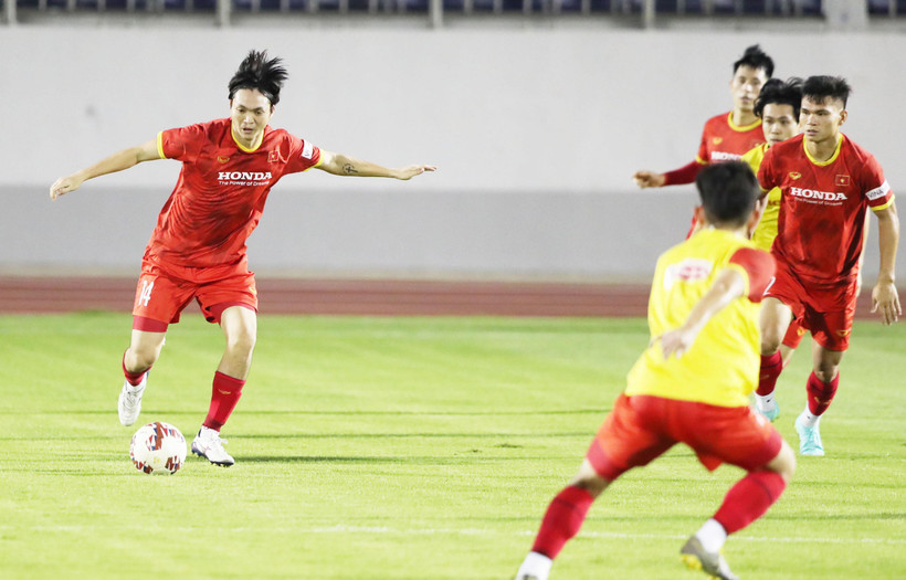 Nhiều cầu thủ đang nỗ lực cải thiện bản thân để hướng tới AFF Cup 2020. (Ảnh: VFF)