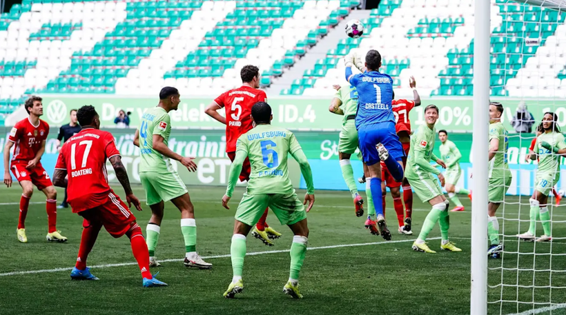 Sau chiến thắng trên sân Wolsburg ở vòng đấu thứ 29 Bundesliga, Bayern có 68 điểm, bỏ xa RB Leipzig tới 7 điểm. (Ảnh: Fcb.com)