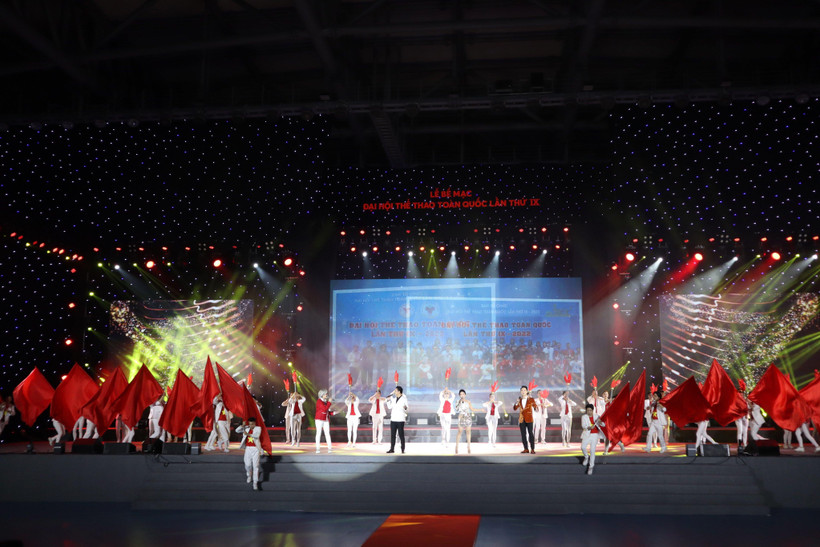 Lễ bế mạc Đại hội Thể thao toàn quốc 2022 được tổ chức tại Cung thể thao Quảng Ninh (Đại Yên, Hạ Long). (Ảnh: PV/Vietnam+) 