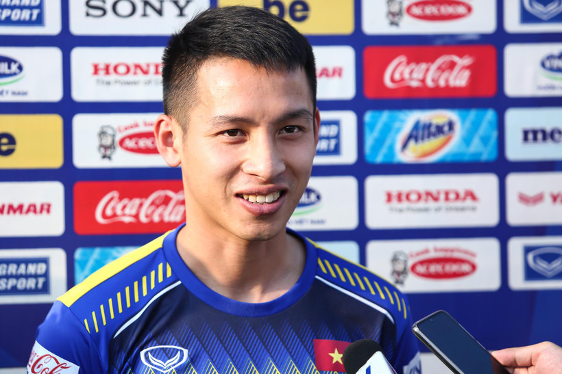 Tiền vệ Đỗ Hùng Dũng tự tin tuyển Việt Nam đánh bại Malaysia ở trận đấu ngày 10/10 tới trên sân nhà Mỹ Đình. (Ảnh: Nguyên An)