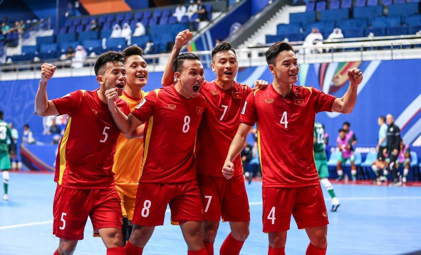 Đội tuyển futsal Việt Nam thắng 3-1 trước Saudi Arabia bằng lối chơi thuyết phục. (Ảnh: AFC) 