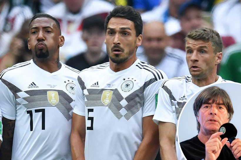 Ba nhà cựu vô địch thế giới 2014 Thomas Muller, Mats Hummels và Boateng đã bị HLV Joachim Low loại khỏi đội tuyển Đức. (Ảnh: Nguồn DFB)