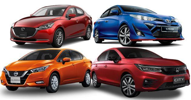 Sự “nở rộ” về số lượng, mẫu mã đã khiến cuộc đua tranh ở phân khúc sedan hạng B ngày càng khốc liệt hơn. (Ảnh nguồn: paultan.org)