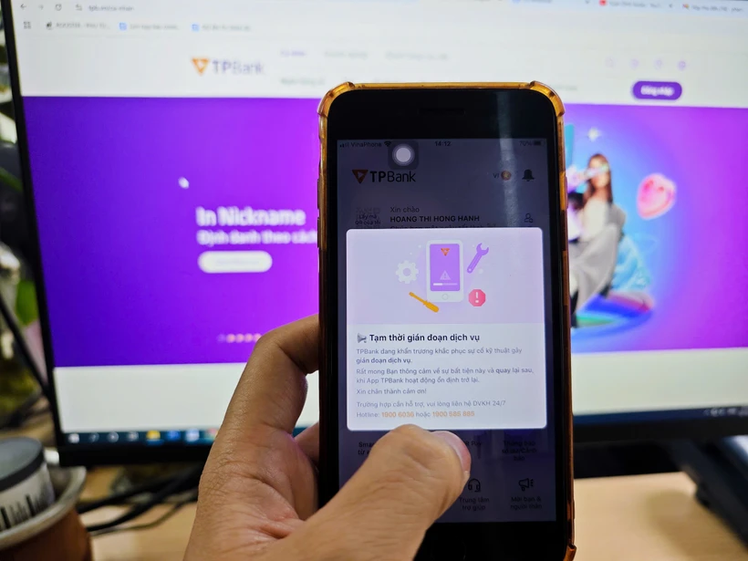 TPBank lên tiếng đã khoanh vùng được sự cố và tài sản khách hàng được đảm bảo. (Ảnh: Vietnam+)