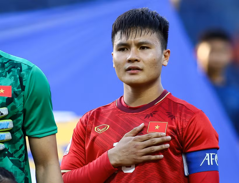 Tiền vệ Quang Hải hài lòng với kết quả hoà của U23 Việt Nam trước đối thủ U23 UAE ở vòng chung kết U23 châu Á 2020. (Ảnh: Nguyên An/Vietnam+)