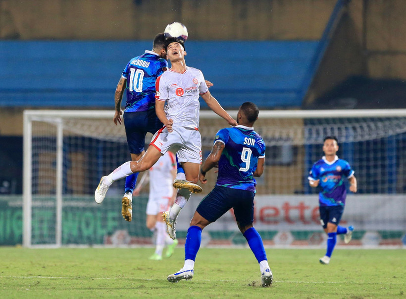 Cả bốn đội dẫn đầu V-League 2022 đều không thể giành chiến thắng ở vòng 23. (Ảnh: PV/Vietnam+) 