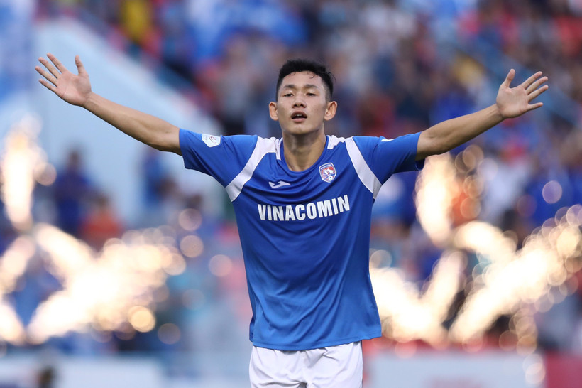 Tiền vệ trẻ Hai Long của Than Quảng Ninh sở hữu nhiều tiềm năng để trở thành một ngôi sao lớn. (Ảnh: Nguyên An/Vietnam+) 