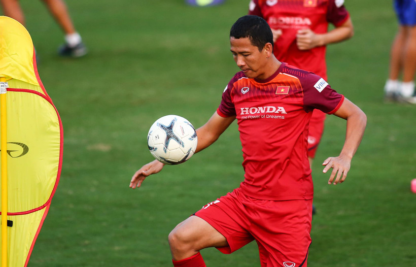 Tiền đạo Anh Đức xin rút khỏi đội tuyển Việt Nam sau trận đấu với Thái Lan. (Ảnh: Nguyên An/Vietnam+)