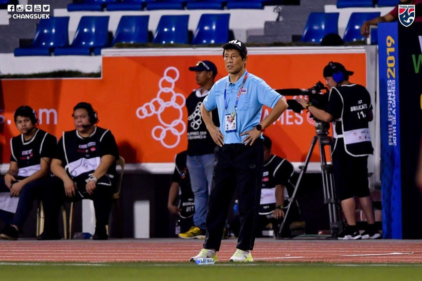 HLV Akira Nishino thừa nhận U22 Thái Lan bất lực trong việc ghi bàn vào lưới U22 Indonesia. (Nguồn: FAT)
