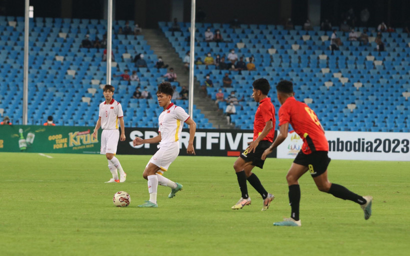 U23 Việt Nam vượt qua U23 Timor Leste, gặp Thái Lan ở chung kết giải U23 Đông Nam Á 2022. (Ảnh: VFF) 