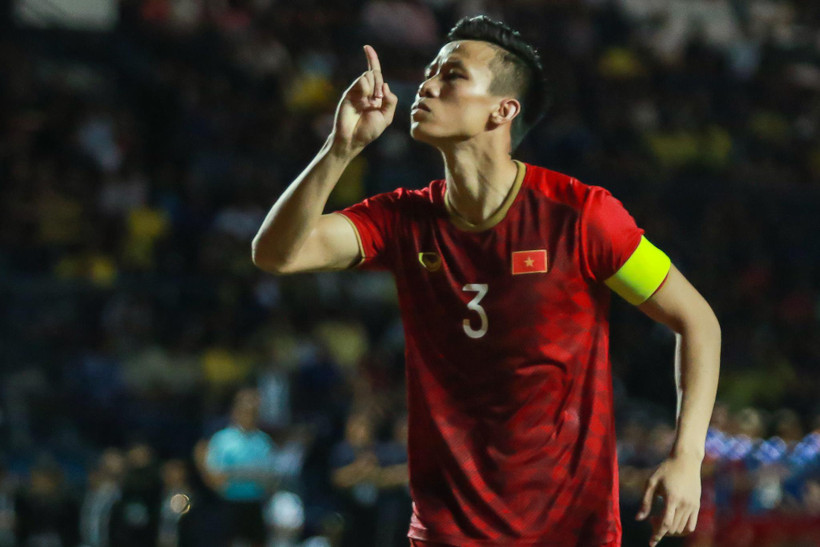 Trung vệ Quế Ngọc Hải tự tin giành chiến thắng trước tuyển Thái Lan ở trận đấu tới tại vòng loại World Cup 2019. (Ảnh: Nguyên An)