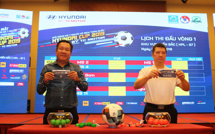 Giải bóng đá 7 người vô địch toàn quốc Hyundai Cup 2019 By TC Motor (VPL-S1) chính thức ra mắt sáng 26/9 tại Hà Nội. (Ảnh: Hải Đăng)