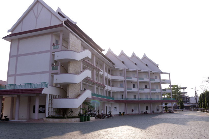 Một góc khu ký túc xá của Đoàn lưu học sinh Việt Nam tại Trường Đại học Quốc gia Lào ở thủ đô Viêng Chăn. (Ảnh: Phạm Kiên/Phóng viên TTXVN tại Lào)