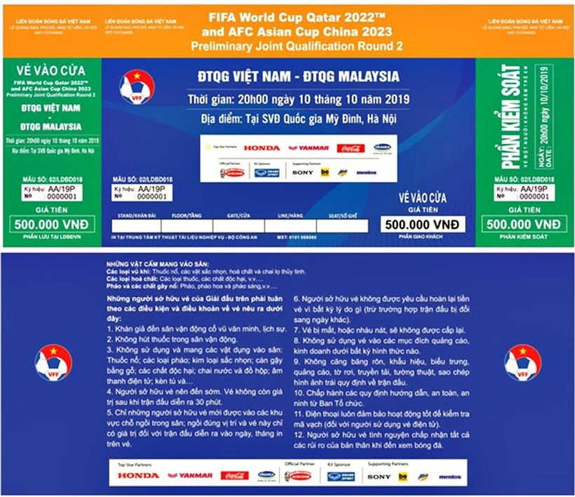 Vé xem đội tuyển Việt Nam tại vòng loại thứ ba World Cup chỉ bán trực tuyến. (Ảnh minh hoạ)