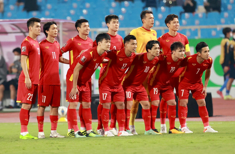 Đội tuyển Việt Nam vẫn đứng trong tốp 100 trên bảng xếp hạng FIFA. (Ảnh: PV/Vietnam+) 