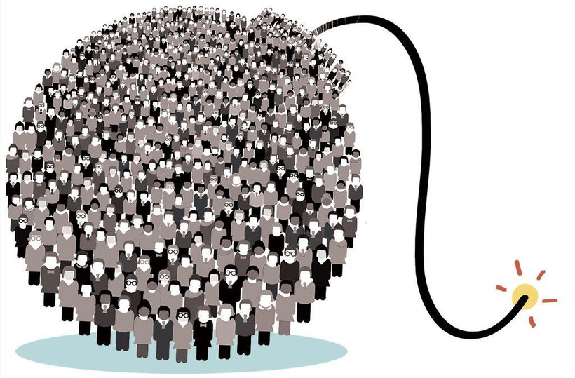 Tình trạng dân số tăng nhanh có thể là quả bom nổ chậm. (Nguồn: Down To Earth)