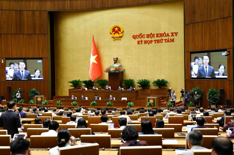 Các đại biểu Quốc hội tại hội trường. (Ảnh: Doãn Tấn/TTXVN)