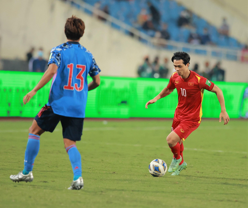 Công Phượng đang được đá chính nhiều hơn tại đội tuyển Việt Nam. (Ảnh: PV/Vietnam+)
