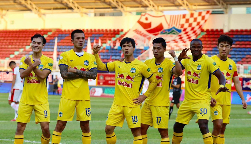 Hoàng Anh Gia Lai chơi tấn công khởi sắc trước Viettel nhưng không thể giành chiến thắng. (Ảnh: PV/Vietnam+) 