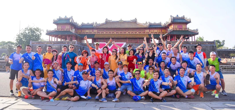 Hình ảnh hoạt động giải chạy trực tuyến UpRace 2022 vì cộng đồng tại Huế. (Ảnh: BTC) 
