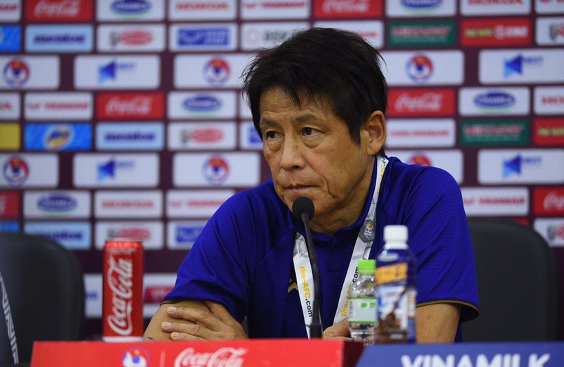 Huấn luyện viên Akira Nishino đánh giá cao bóng đá Việt Nam và thừa nhập áp lực ở trận đấu tới tại Mỹ Đình. (Ảnh: Nguyên An/Vietnam+)
