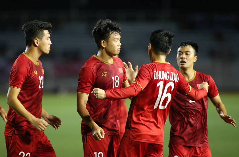 U22 Việt Nam vẫn có nguy cơ bị loại sớm ở bảng B môn bóng đá nam SEA Games 30. (Ảnh: Vietnam+)