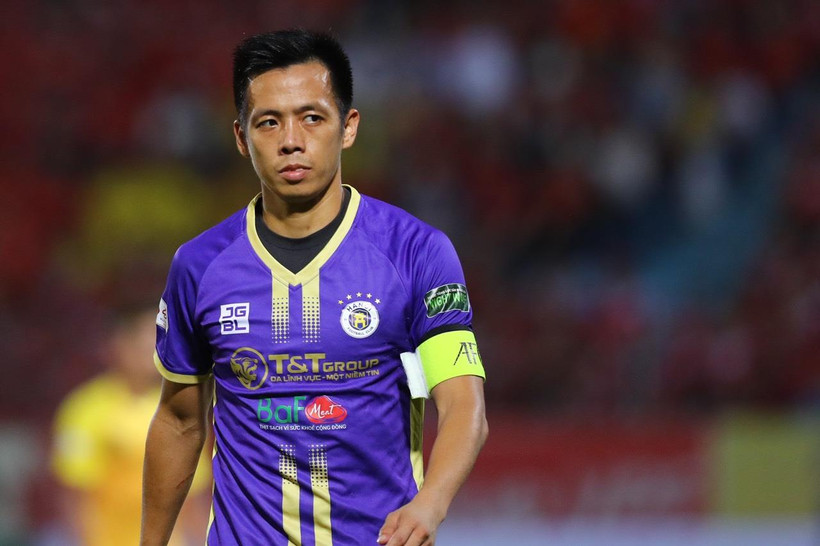 Tiền đạo Văn Quyết gắn bó cùng Hà Nội FC từ năm 2010. (Ảnh: PV/Vietnam+)
