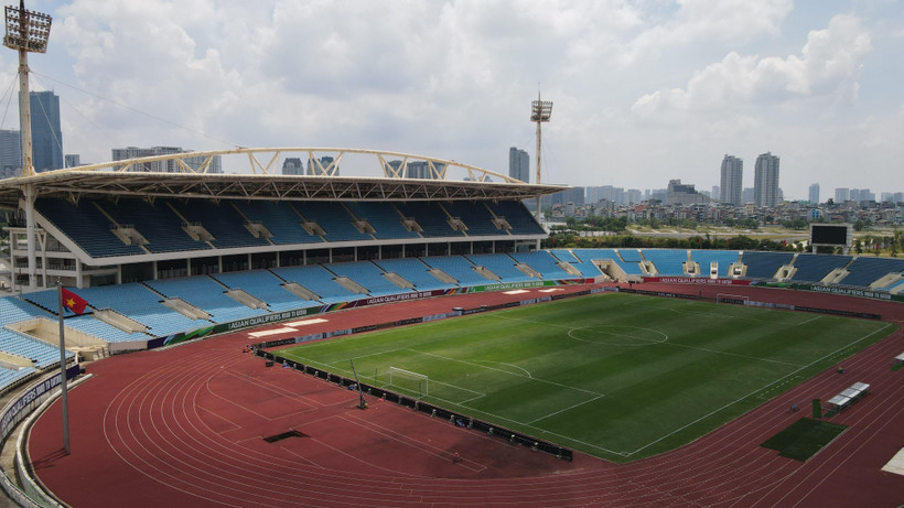 Sân vận động Mỹ Đình đã sẵn sàng cho trận đấu Việt Nam-Australia. (Ảnh: CTV/Vietnam+) 