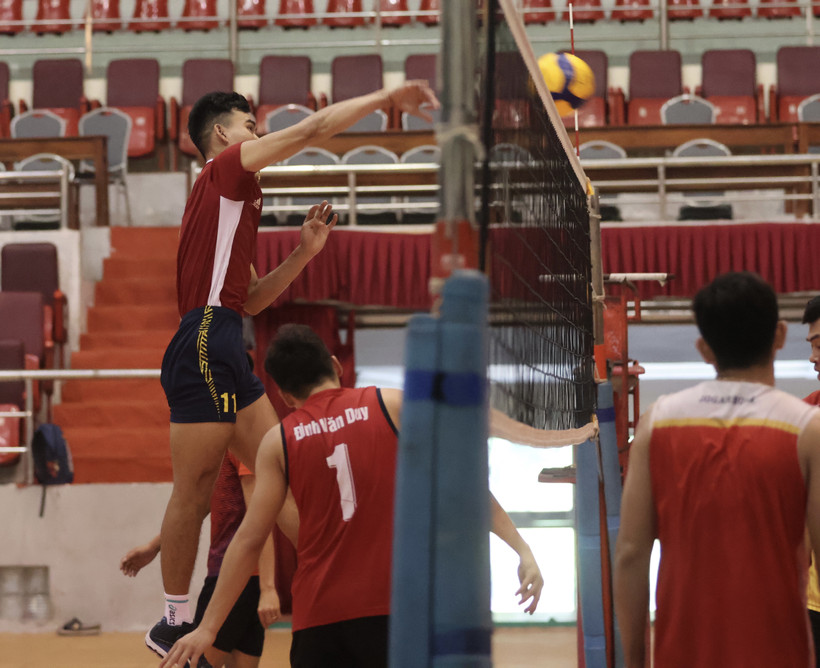 Đội tuyển bóng chuyền nam Việt Nam sẽ gặp Thái Lan tại SEA Games 32. (Ảnh: PV/Vietnam+)