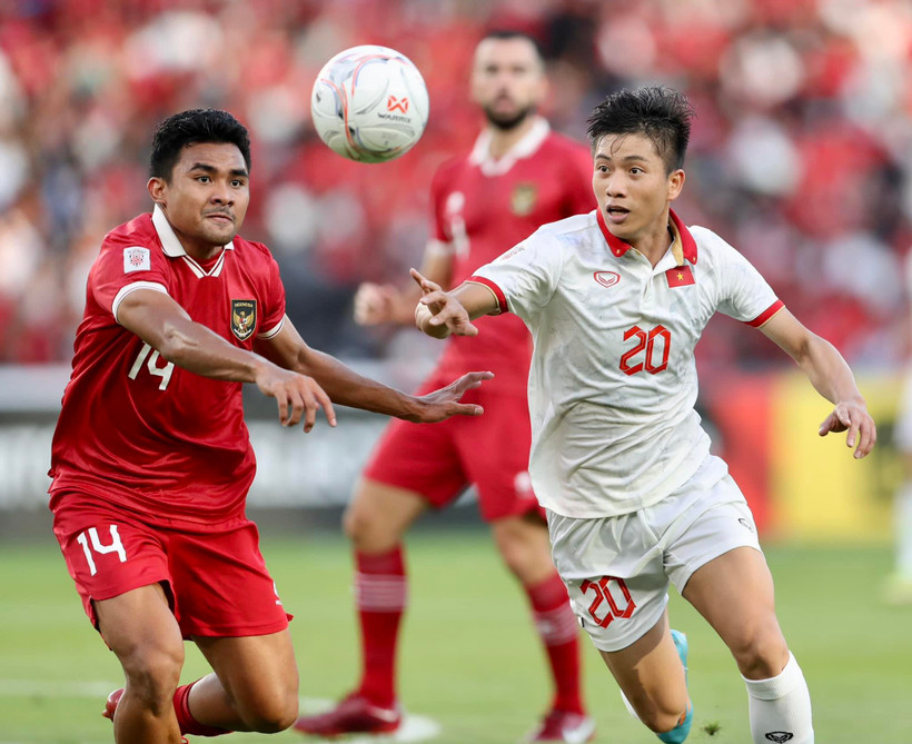 Đội tuyển Việt Nam hòa 0-0 với Indonesia vào chiều ngày 6/1 tại bán kết AFF Cup 2022 trên sân khách Bung Karno. (Ảnh: Phạm Hoàng/Vietnam+) 