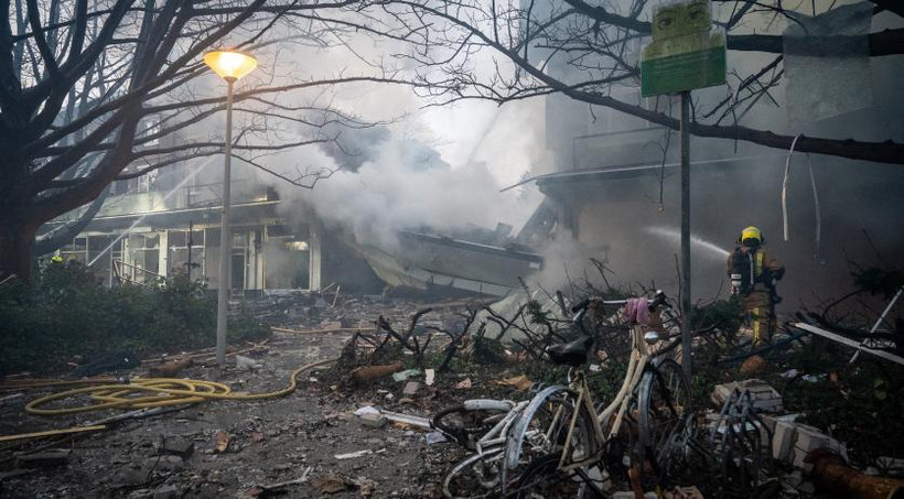 Hiện trường vụ sập tòa nhà chung cư. (Nguồn: nltimes)