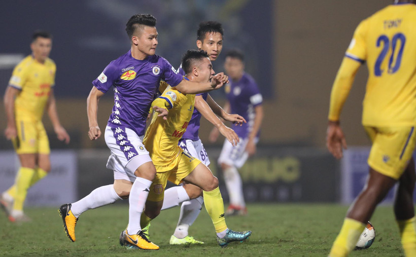 V-League 2020 hoãn vô thời hạn vì dịch COVID-19. (Ảnh: Nguyên An/Vietnam+)