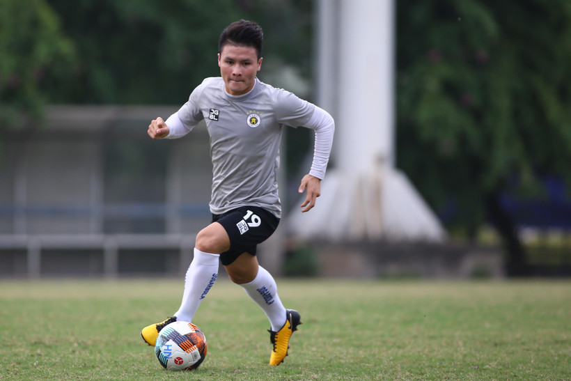 Quang Hải là một trong những cầu thủ giàu kỹ thuật bậc nhất đội tuyển Việt Nam. (Ảnh: PV/Vietnam+) 