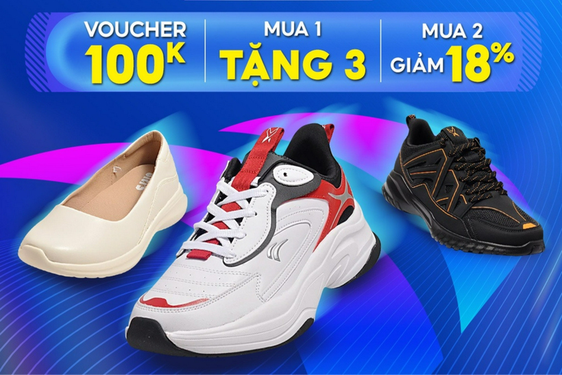 Thương hiệu Biti's áp dụng hàng loạt các ưu đãi với các sản phẩm giày thể thao trong đợt khuyến mãi tháng Chín. (Ảnh: Biti's)