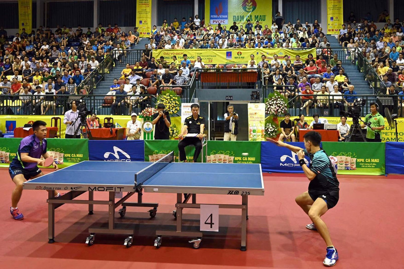 Hình ảnh Giải vô địch bóng bàn Quốc gia Báo Nhân dân năm 2021. (Ảnh: BTC) 