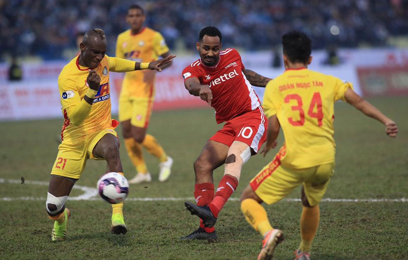 Viettel thi đấu bế tắc, bị Thanh Hóa cầm hòa 0-0 ở vòng 2 V-League 2021. (Ảnh: VPF) 