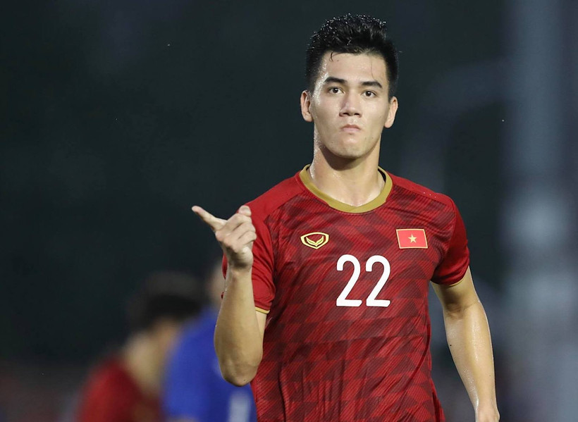 Tiến Linh khẳng định tinh thần Việt Nam bất khuất là sức mạnh giúp U22 Việt Nam thi đấu tốt. (Ảnh: Vietnam+)