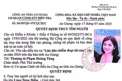 Quyết định truy tìm Lăng Ngọc Diễm. (Ảnh: Công Mạo/TTXVN)